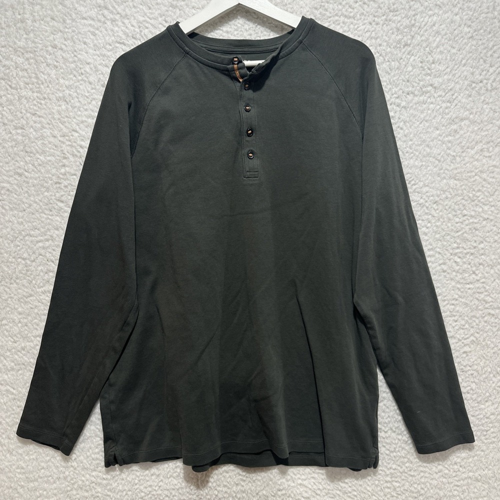 Beretta Men's‎ long Sleeve Size XL Scout Performance Henley Green Moss Baselayer